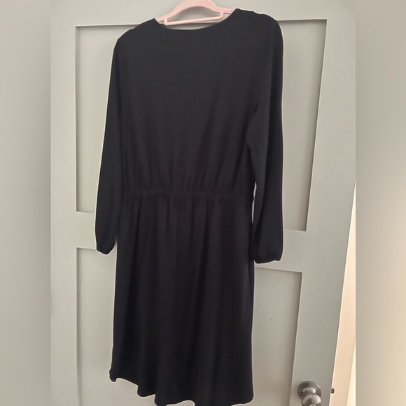 NWOT Old Navy Midi Black Tie Waist Dress Sz L - Picture 3 of 3